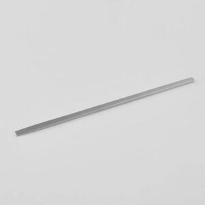 A sleek, square-profile stainless steel orthopedic alignment rod with a tapered chisel-like wedge tip, resting diagonally on a solid white background as shown in 119.jpg.