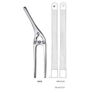 Shop the 35 cm (13 ¾") Payr Pylorus Clamp without pin. Premium-grade surgical stainless steel engineered for robust, slip-free gastrointestinal clamping.