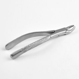 High-quality stainless steel lower incisor and root extraction forceps Fig. 4 featuring an ergonomic textured handle as seen in 15.jpg.
