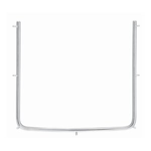 A medical-grade surgical stainless steel U-shaped dental rubber dam frame featuring a smooth metal rod design with multiple small, integrated anchor pins along its perimeter, isolated on a solid white background.