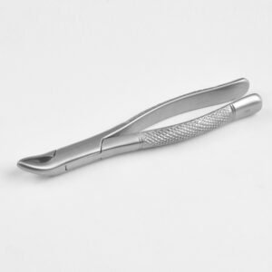 Professional medical-grade stainless steel universal premolar extraction forceps Fig. 101 with a textured ergonomic grip handle as shown in 25.jpg.