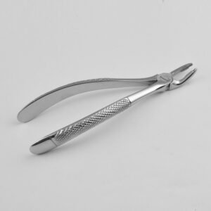 High-quality medical-grade stainless steel universal upper extraction forceps for roots and incisors featuring a textured ergonomic handle as shown in 32.jpg.