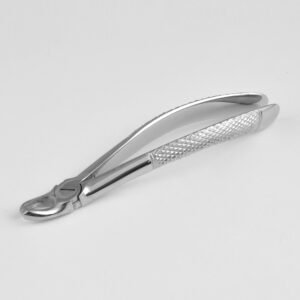 Professional medical-grade stainless steel universal upper molar extraction forceps with a diamond-textured ergonomic handle as shown in 39.jpg.