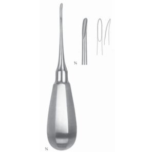 Bhalli International Professional Curved Bein Root Elevator – Premium Stainless Steel
