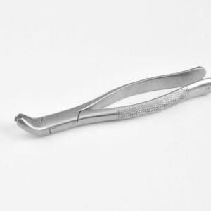 Professional medical-grade stainless steel lower molar extraction forceps Fig. 17 with a textured grip handle as shown in 9.jpg.