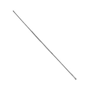 A medical-grade stainless steel surgical probe featuring a simple, slender rod design with a rounded bulbous tip on the end, isolated on a white background.