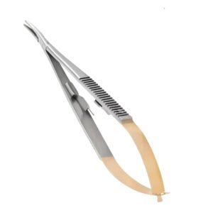Castroviejo Tungsten Carbide Needle Holder – Curved Micro Surgical Forceps