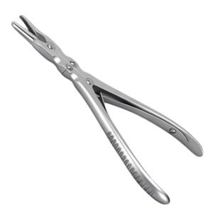 Medical-grade stainless steel triple-action surgical bone cutting forceps with ultra-sharp blades and multi-joint leverage system for orthopedic surgery.